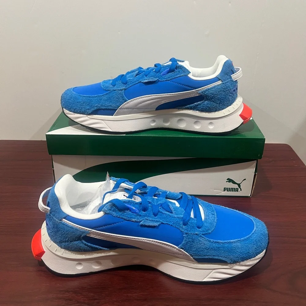 Puma, Wild Rider Vintage, 381595 01, Blue & White - Picture 3 of 16